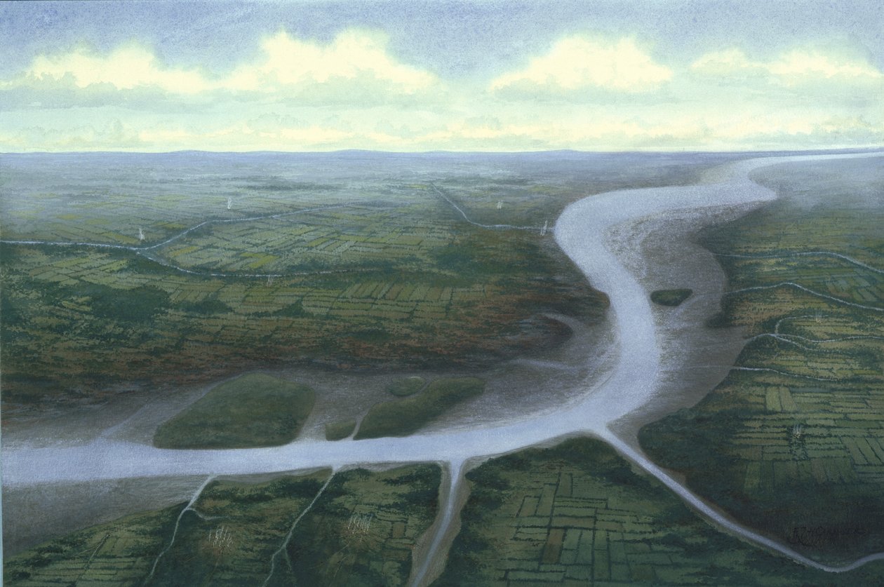Prehistorik Central London, güneybatıya bakıyor, MÖ c30 by Frank Gardiner