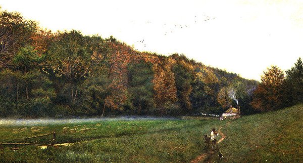 Arundel, Sussex yakınlarındaki Gri Alacakaranlık by Frank Goodwin
