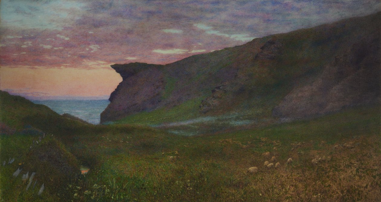 Cornwall Sahilinde Gün Batımı by Frank Goodwin