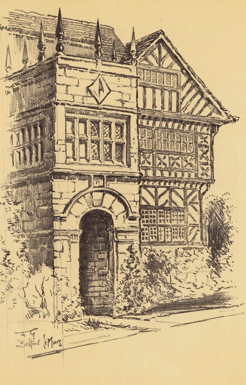 Hall-i-th-Wood, Bolton-le-Moors (lito) by Frank Greenwood