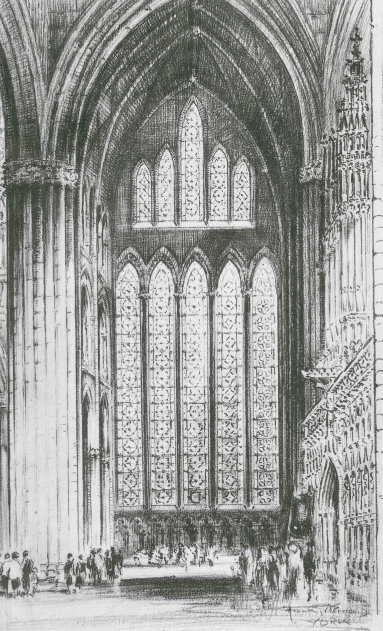 Beş Kız Kardeş Penceresi, York Minster (lito) by Frank Greenwood