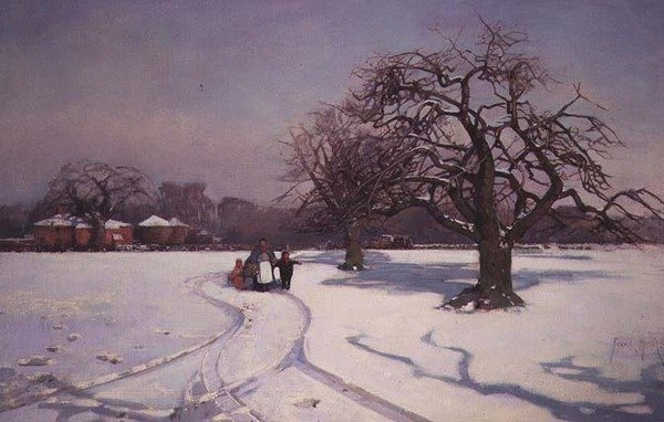 Güneşli Bir Kış Manzarası by Frank Hind