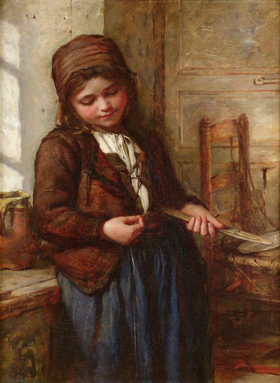 Bir Boulogne Balık Kızı, 1866 by Frank Holl