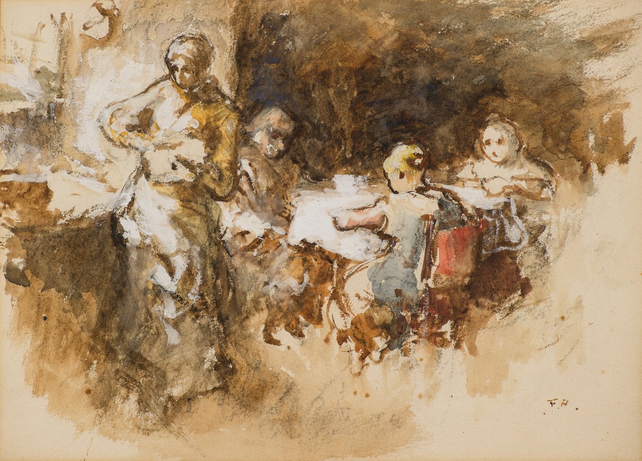 Bir Kulübe İçi by Frank Holl