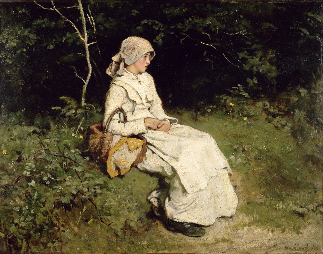 Bu arada dinlenme, 1879 by Frank Holl