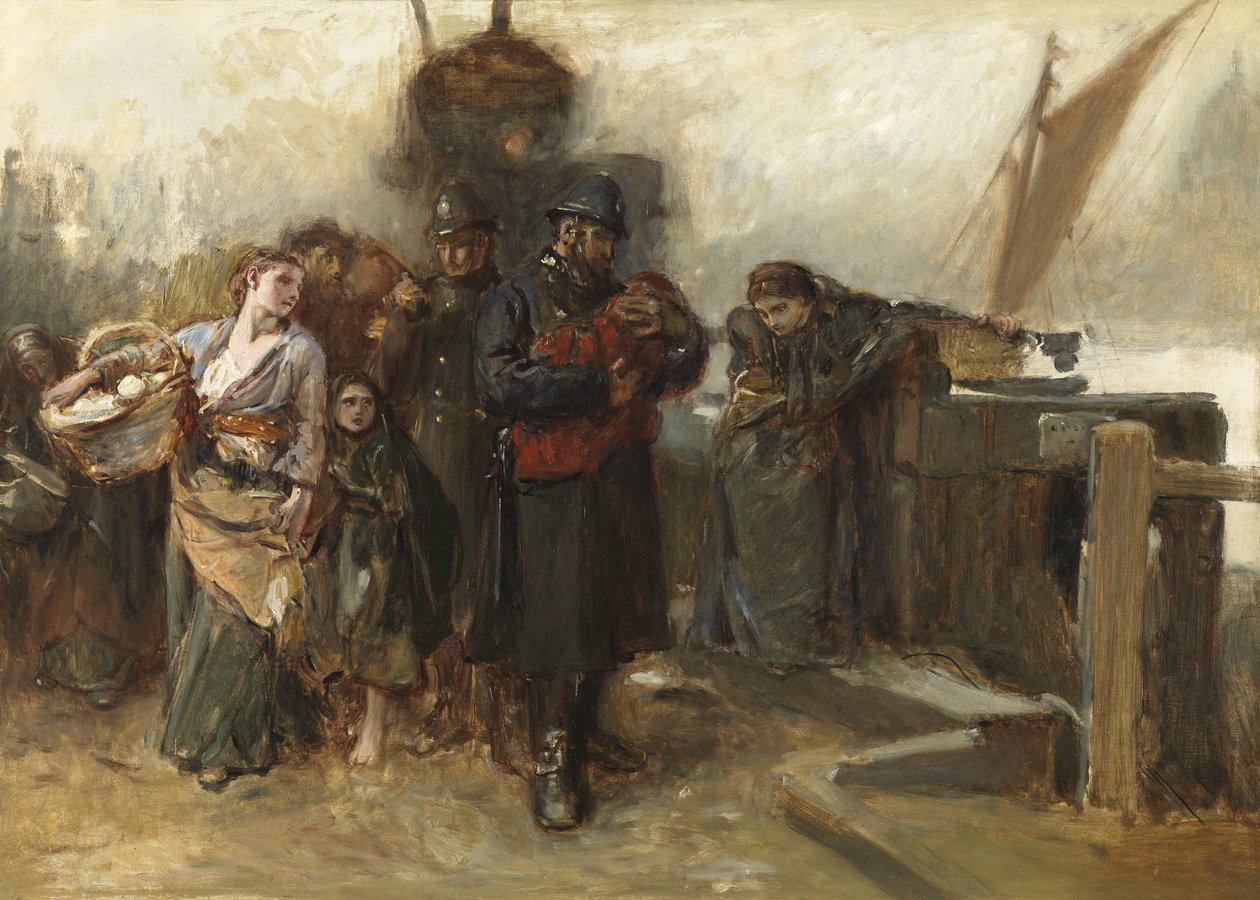 Terkedilmişler için Çalışma - Bir Buluntu by Frank Holl