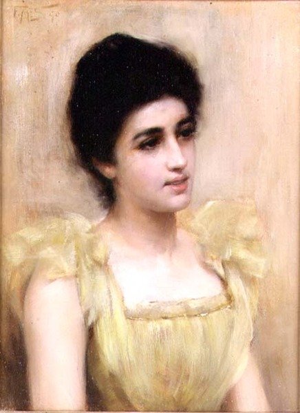 Sarı Elbise by Frank Markham Skipworth