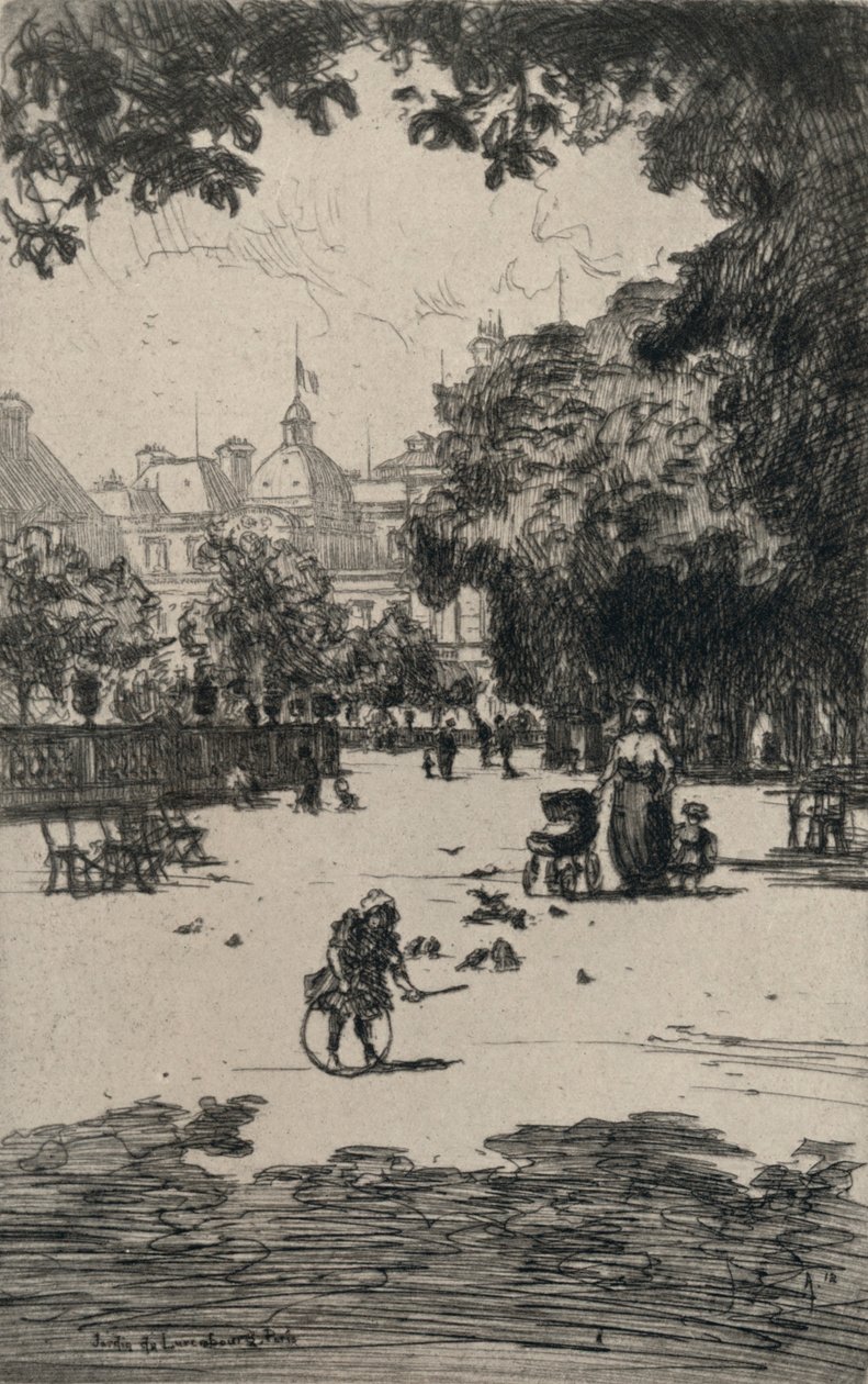 Lüksemburg Bahçesi, 1915 by Frank Milton Armington