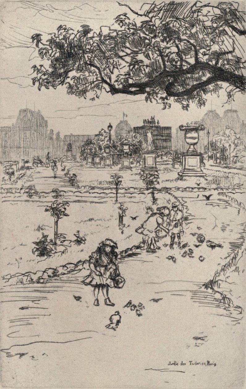Tuileries Bahçeleri, 1915 by Frank Milton Armington