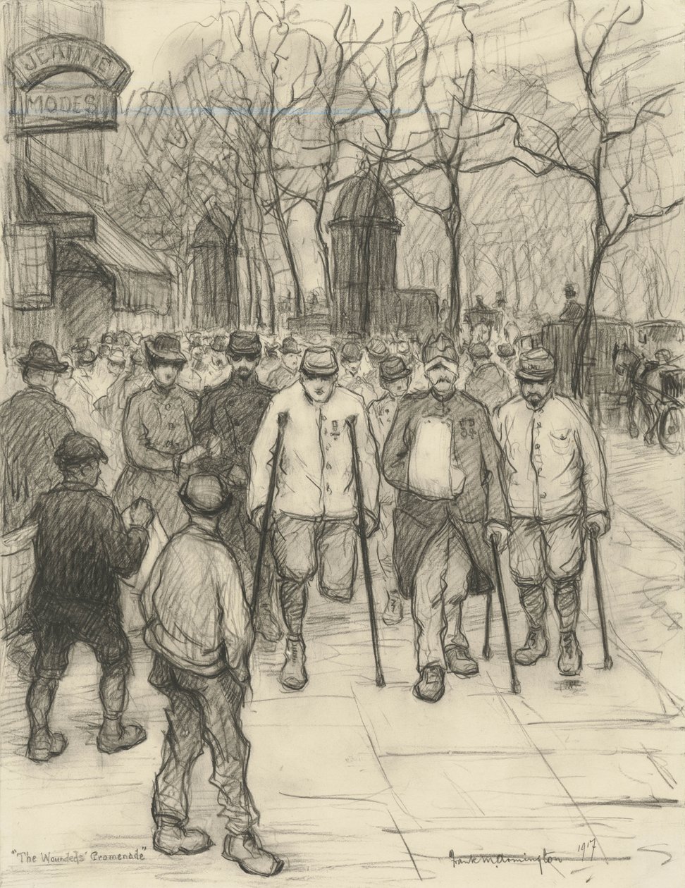 Yaralılar Gezinti Yolu, 1917 by Frank Milton Armington