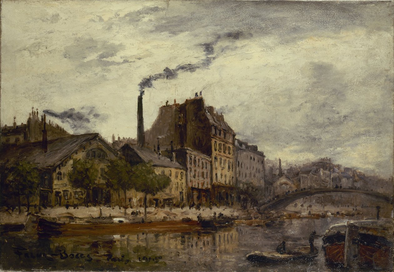 Saint-Martin Kanalı, quai de Valmy by Frank Myers Boggs
