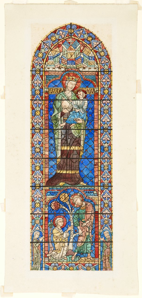 Vitray Çalışması, Nave'nin Kuzey Rahip Odası, Chartres Katedrali, Fransa by Frank Randal
