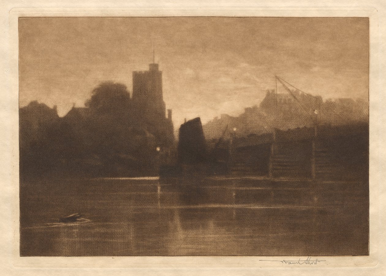 Ebb Tide, Putney Köprüsü by Frank Short