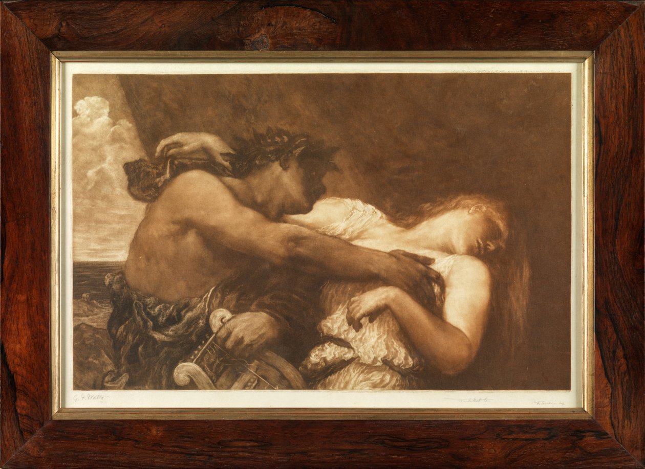 Orpheus ve Eurydice (mezzotint) by Frank Short