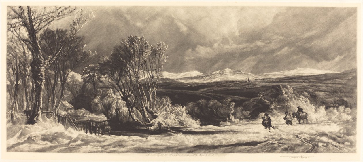 Kar Sürüklenmesi by Frank Short, after Peter De Wint