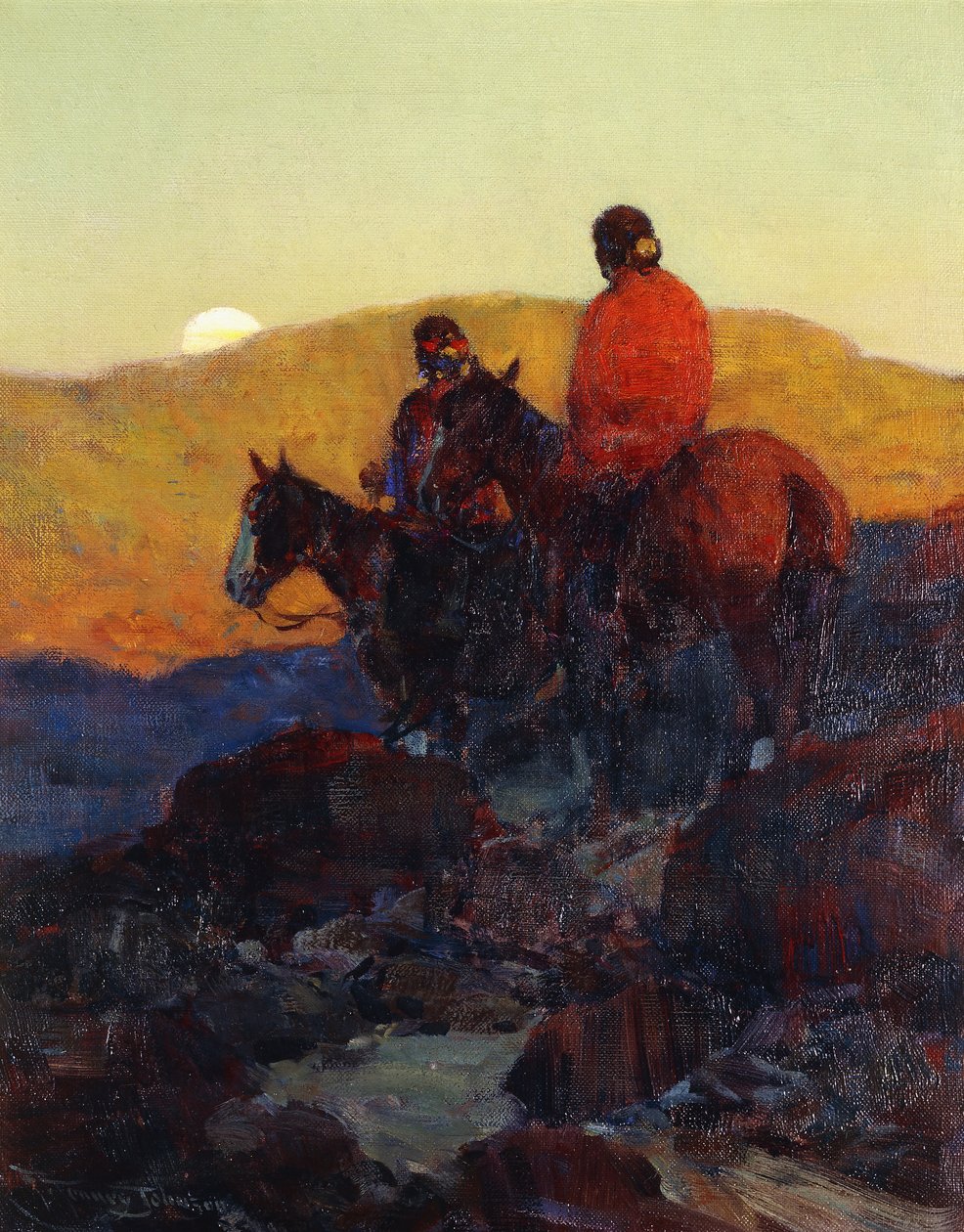 Gün batımı parıltısı by Frank Tenney Johnson