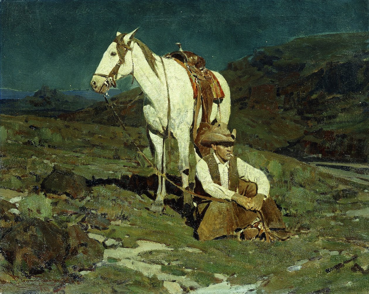 gece şahini by Frank Tenney Johnson