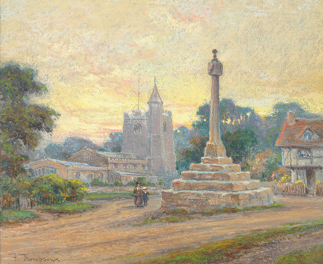Ombersley Çapraz, Worcester, Alacakaranlık by Frank Thompson
