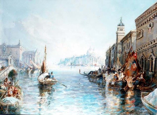 Venedik (bir çift) by Frank Wasley