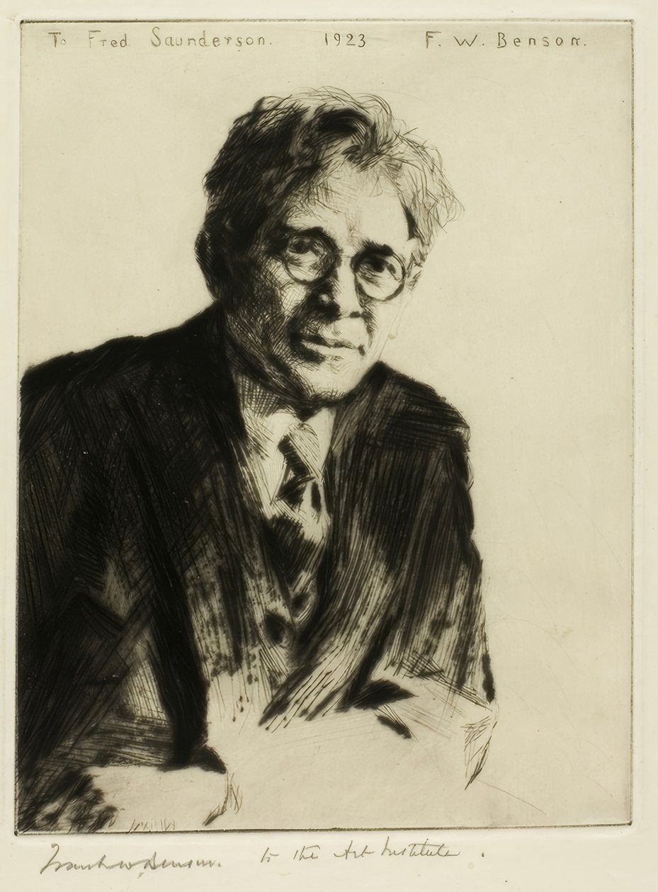 Fred Saunderson için portre by Frank Weston Benson