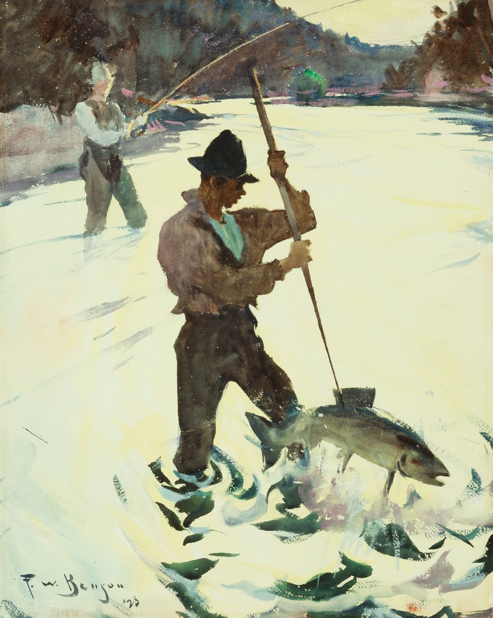 Zıpkınla Balık Tutma by Frank Weston Benson