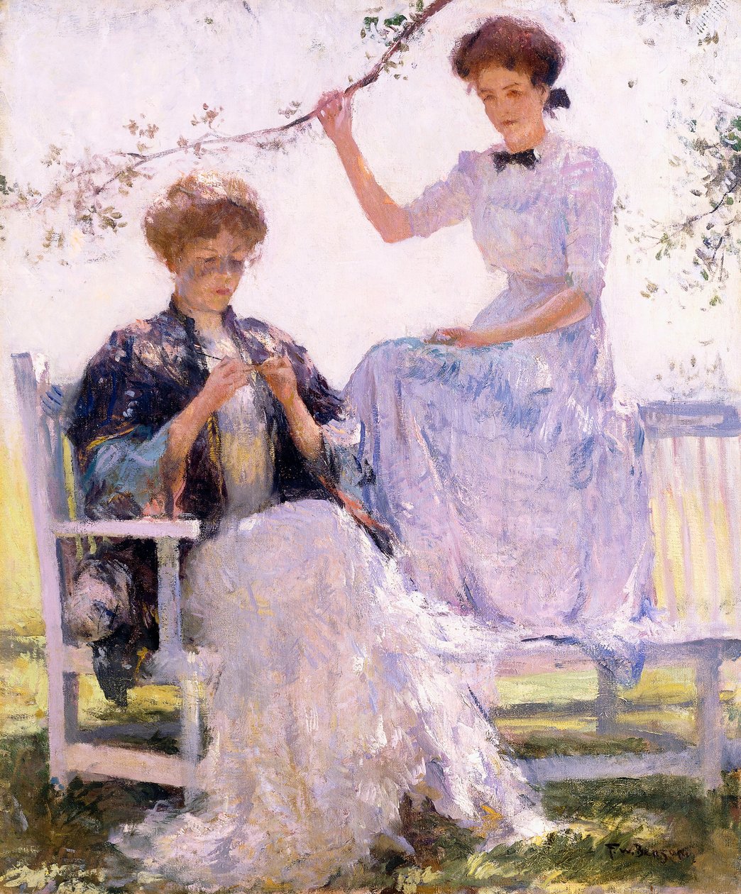 Güneş ve Gölge, c.1912 (tuval üzerine yağlı boya) by Frank Weston Benson