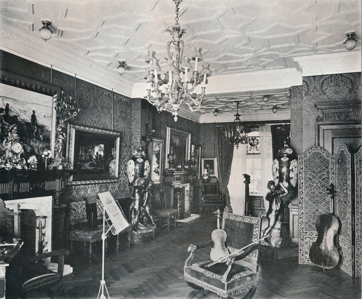 Müzik Odası, Kaptan Harveys Evi, Hampstead, c1903 by Frank William Brookman