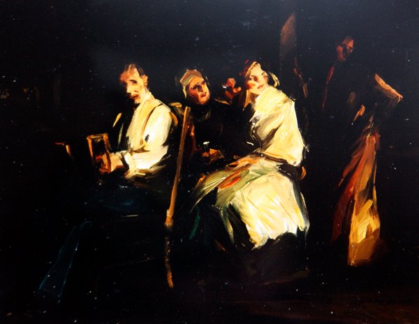 Latin Mahallesi, c.1920 (tuval üzerine yağlı boya) by Frank van Sloun