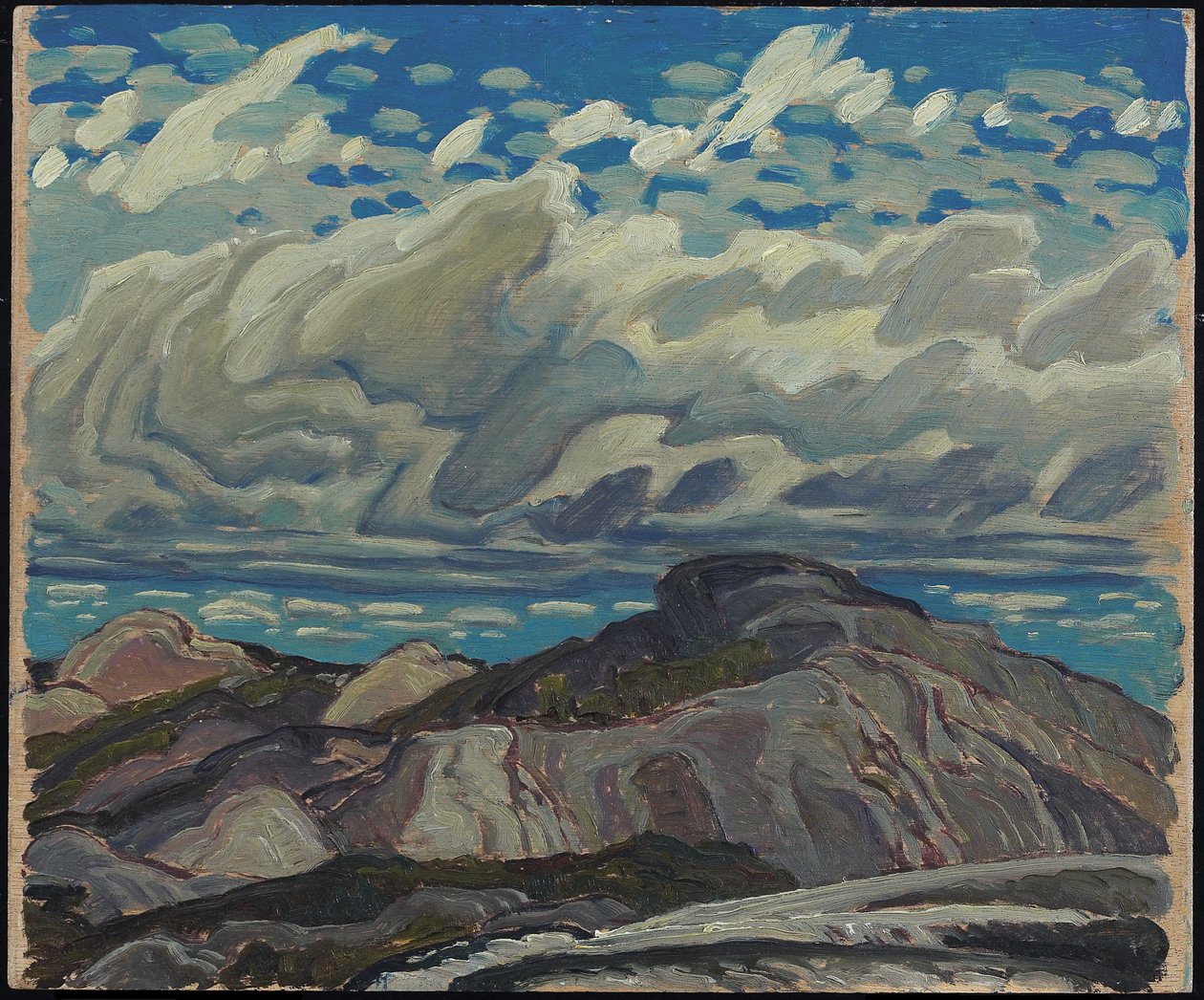 Ekim, Cranberry Hills, 1943 (kontrplak panel üzerinde yağ) by Franklin Carmichael