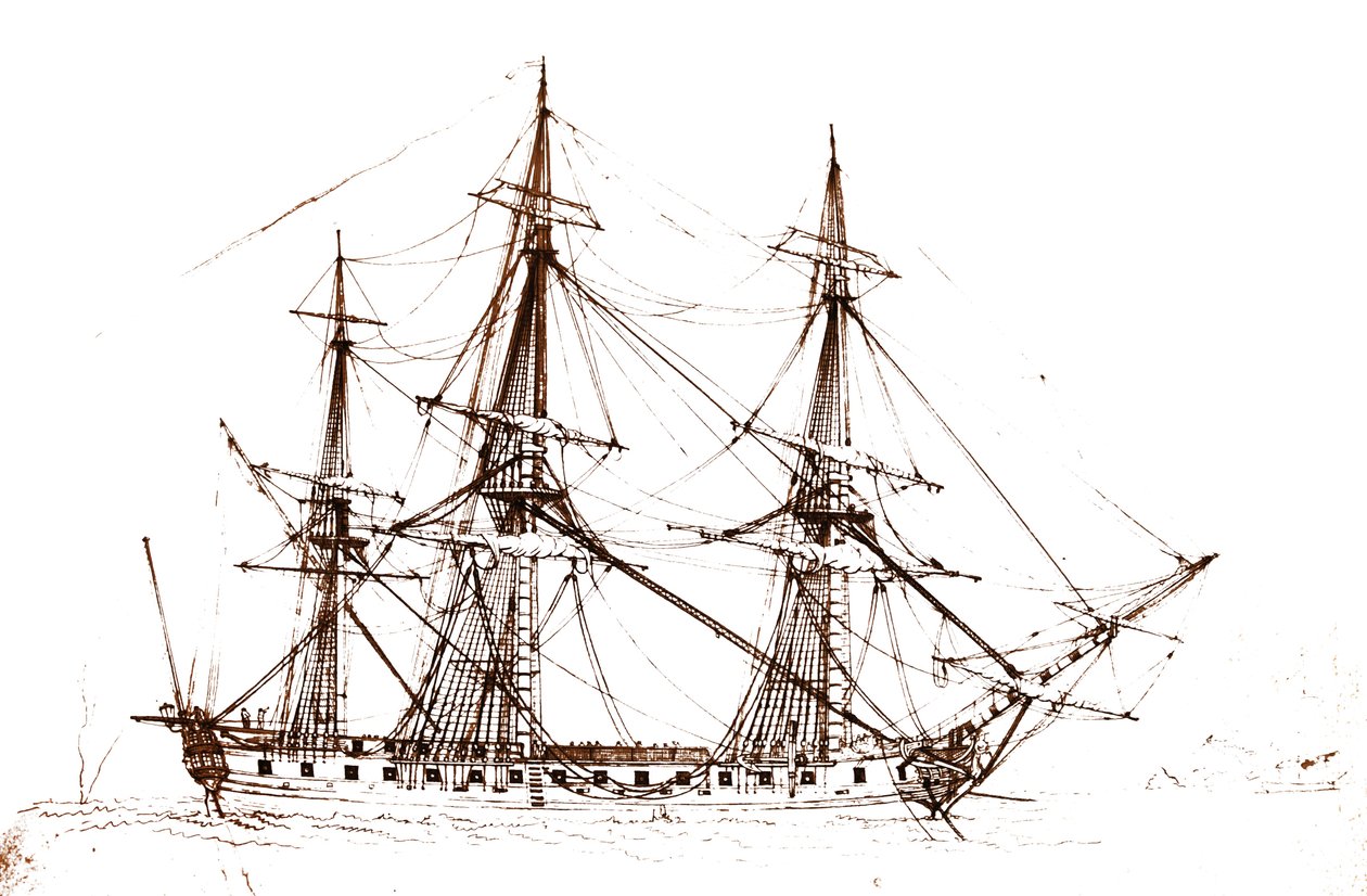 fırkateyn Galathée by François Aimé Louis Dumoulin