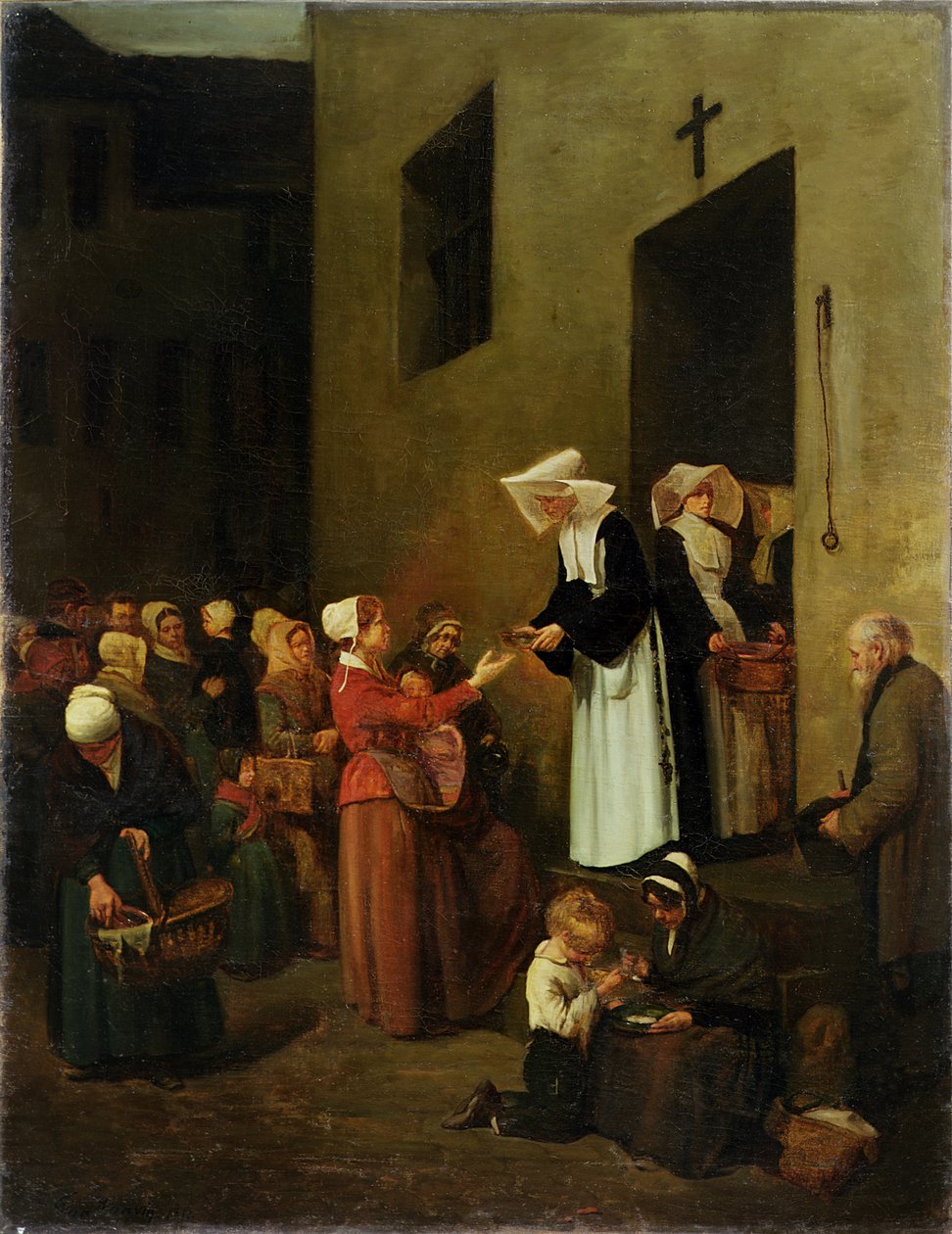hayır kurumu, 1851 by François Bonvin