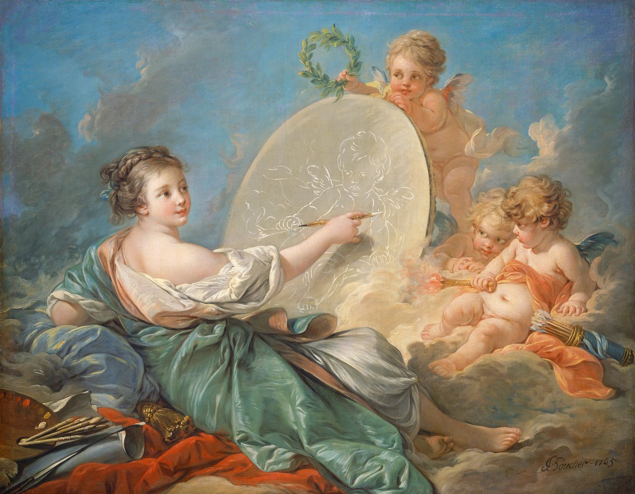 Resim Alegorisi, 1765 by François Boucher