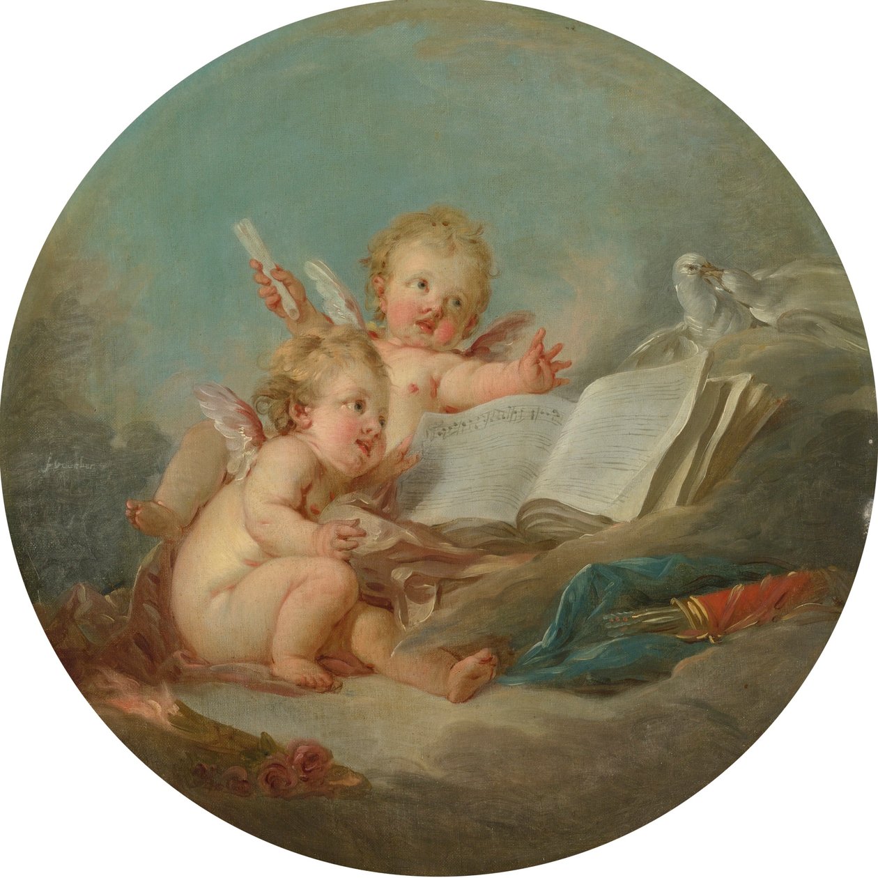 Bir müzik alegorisi by François Boucher