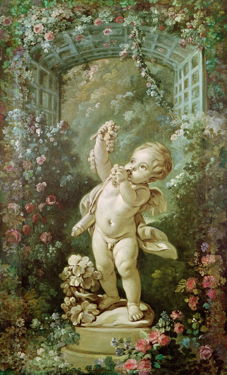 Üzümlü aşk tanrısı by François Boucher