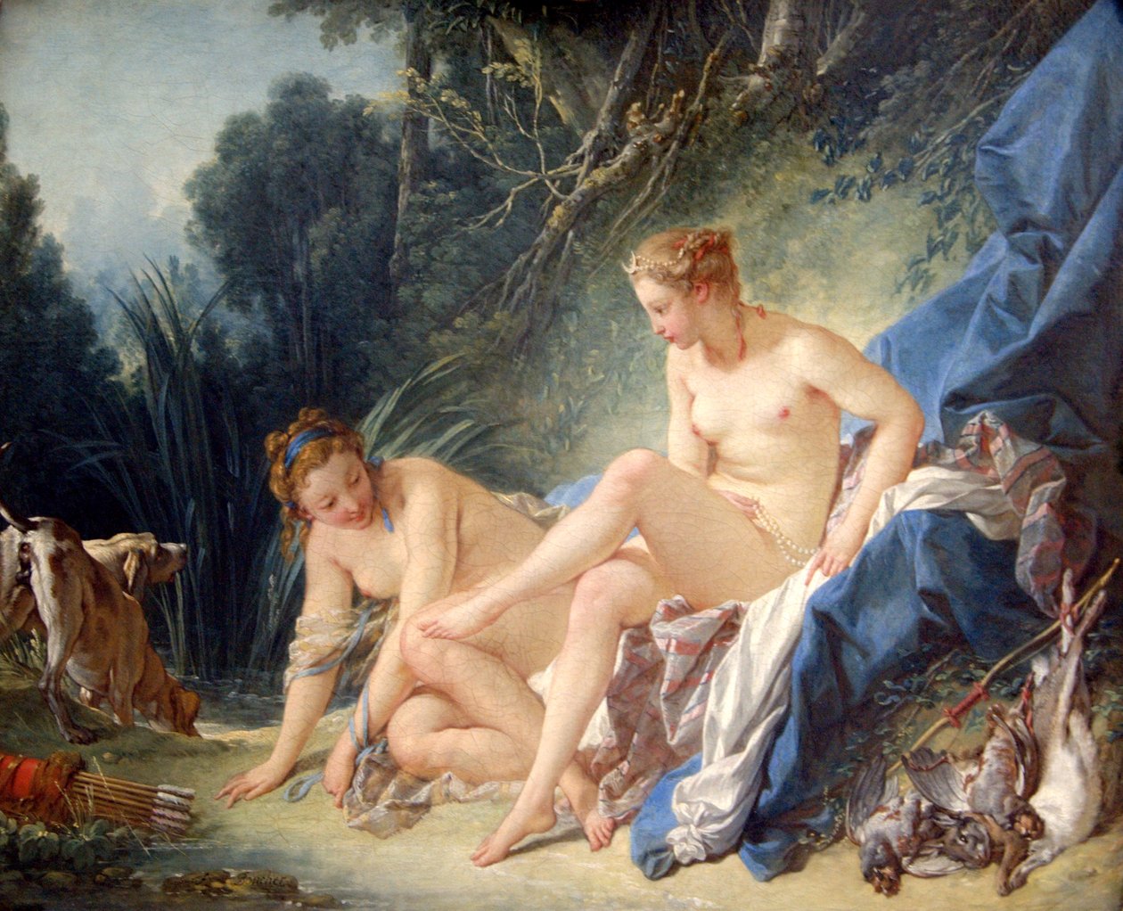 Diane banyodan çıkıyor by François Boucher