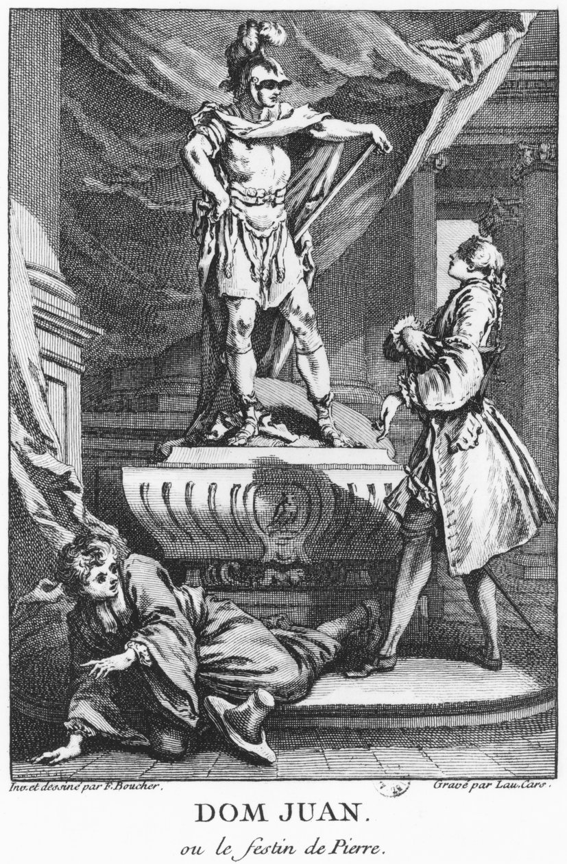 Don Juan ve Commendatore, Jean-Baptiste Poquelin (1622-73) tarafından Moliere olarak bilinen 