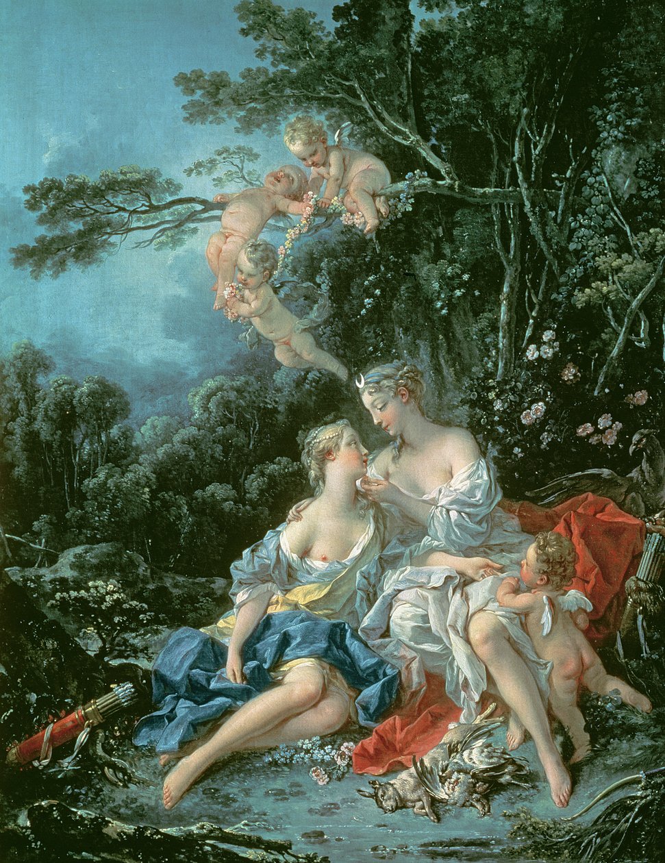 Jüpiter ve Callisto, 1744 by François Boucher