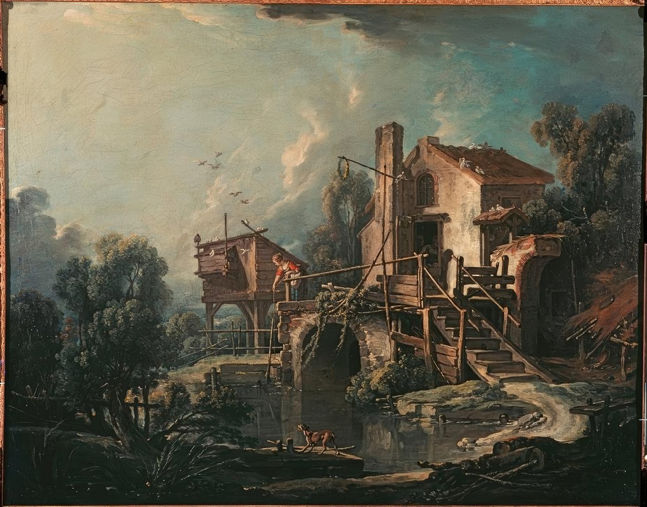 Değirmenli Peyzaj by François Boucher