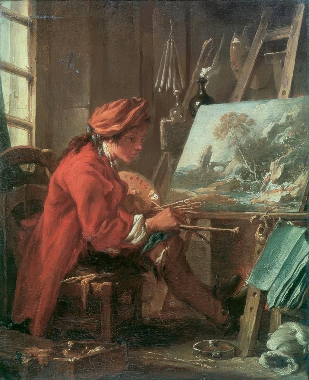 Ressam stüdyosunda by François Boucher