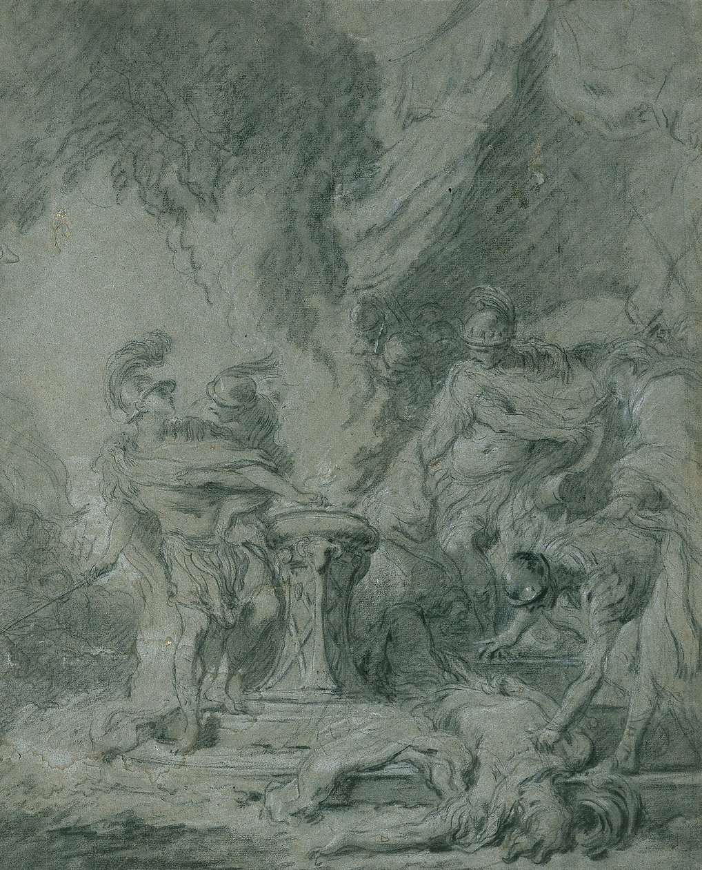 Scaevola elini ateşe sokuyor by François Boucher