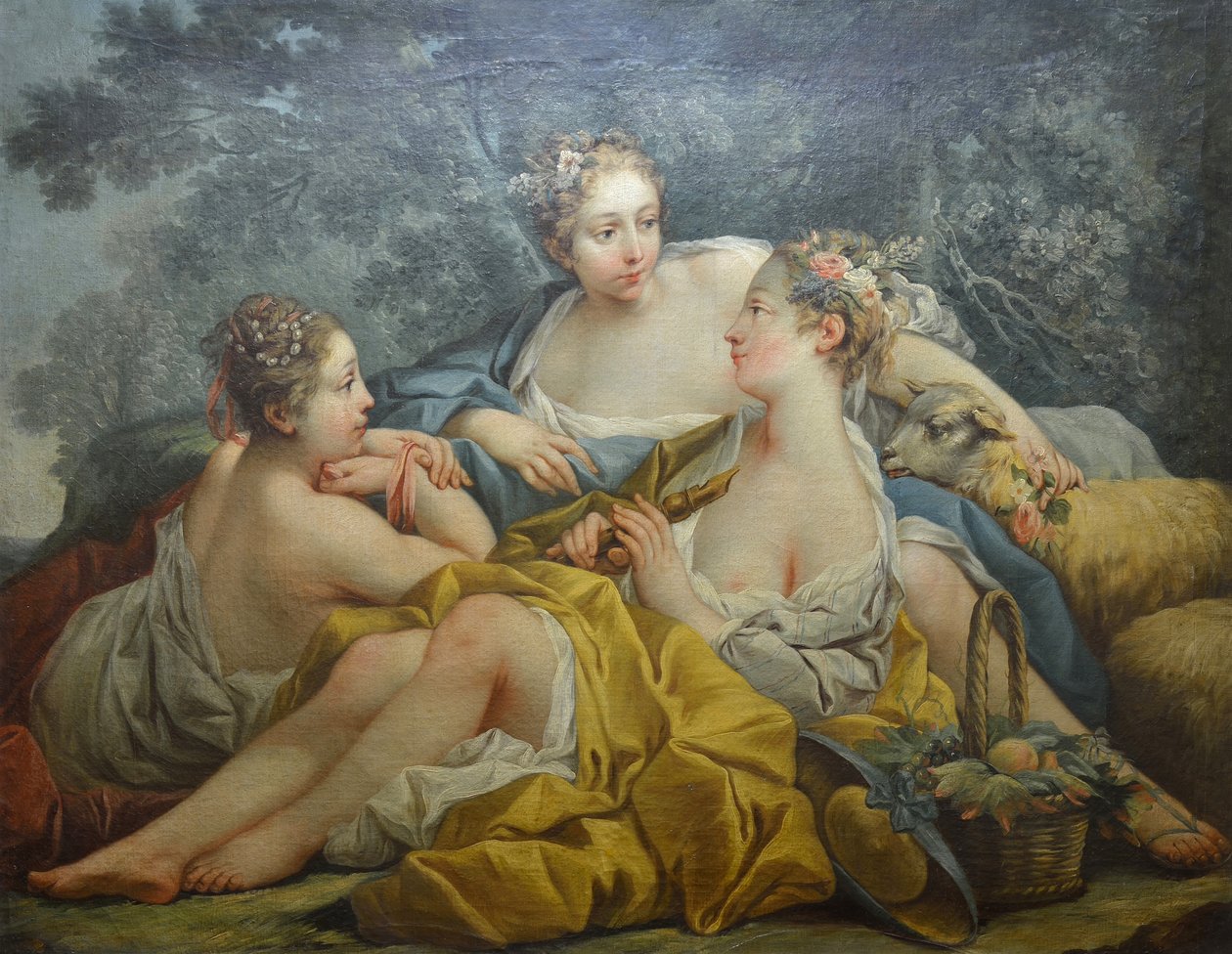 Flüt çalan periler by François Boucher