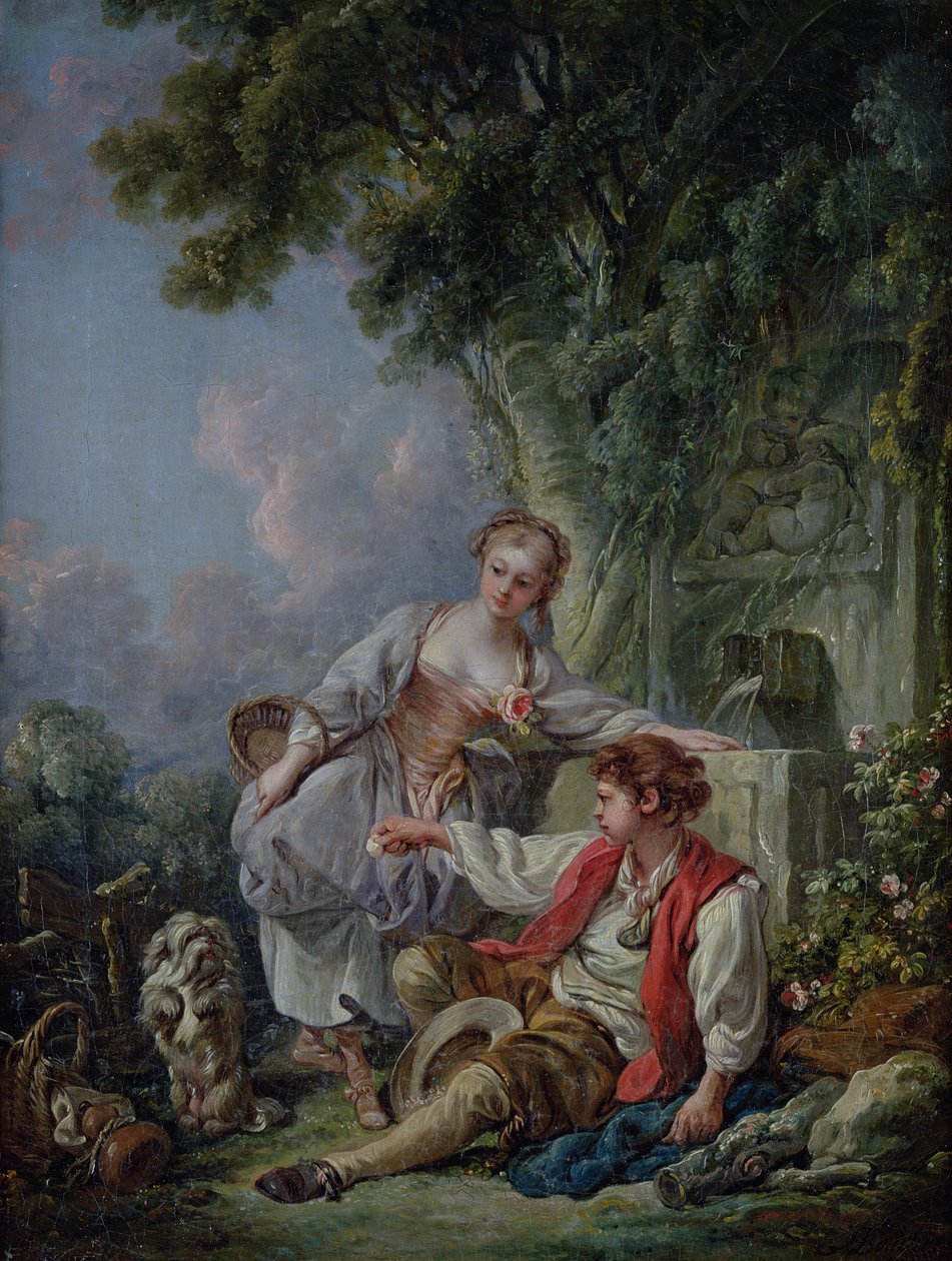 Ödüllendirilen İtaat veya Bir Köpeğin Eğitimi, 1768 by François Boucher