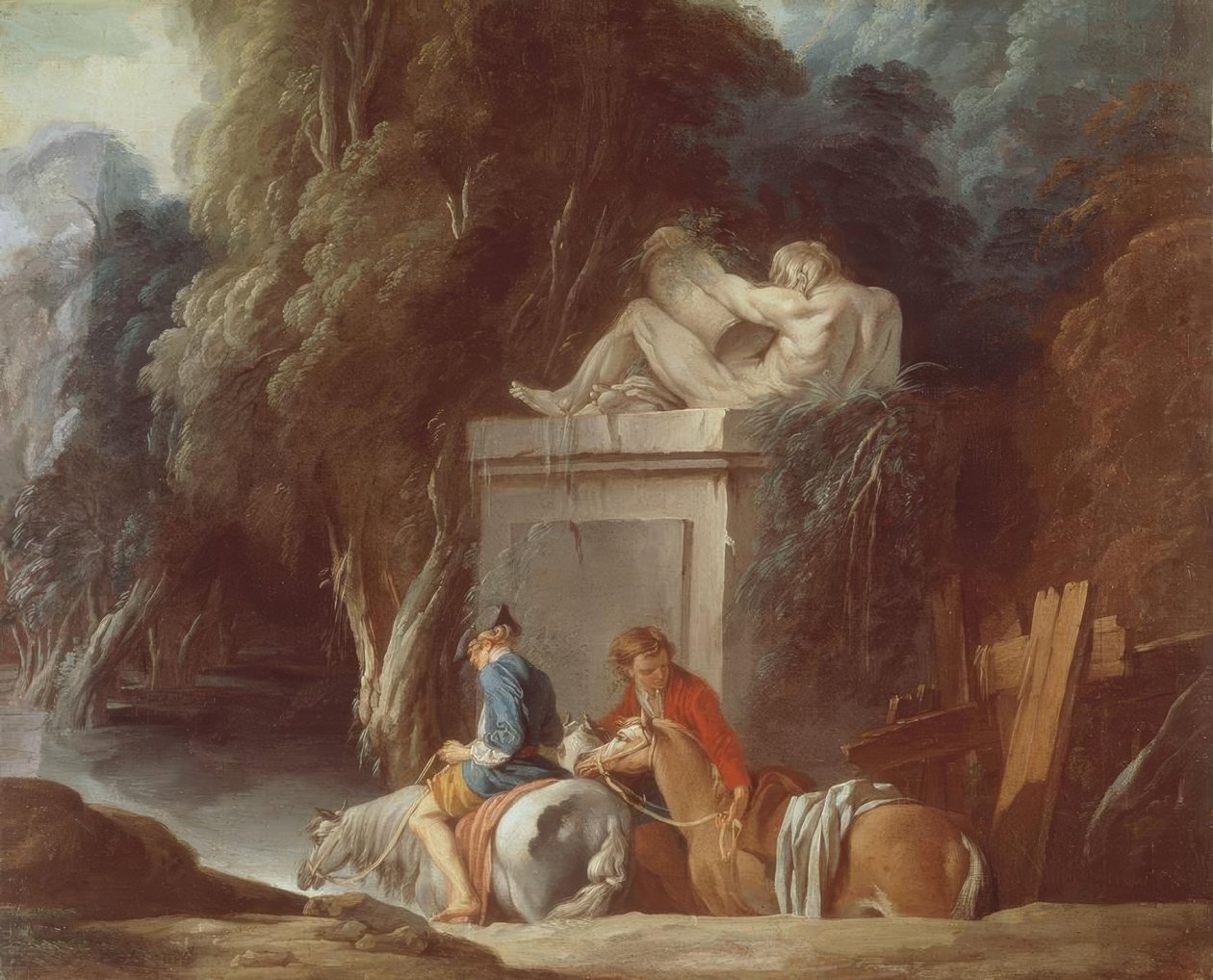 Atlılar bir ford geçmek by François Boucher