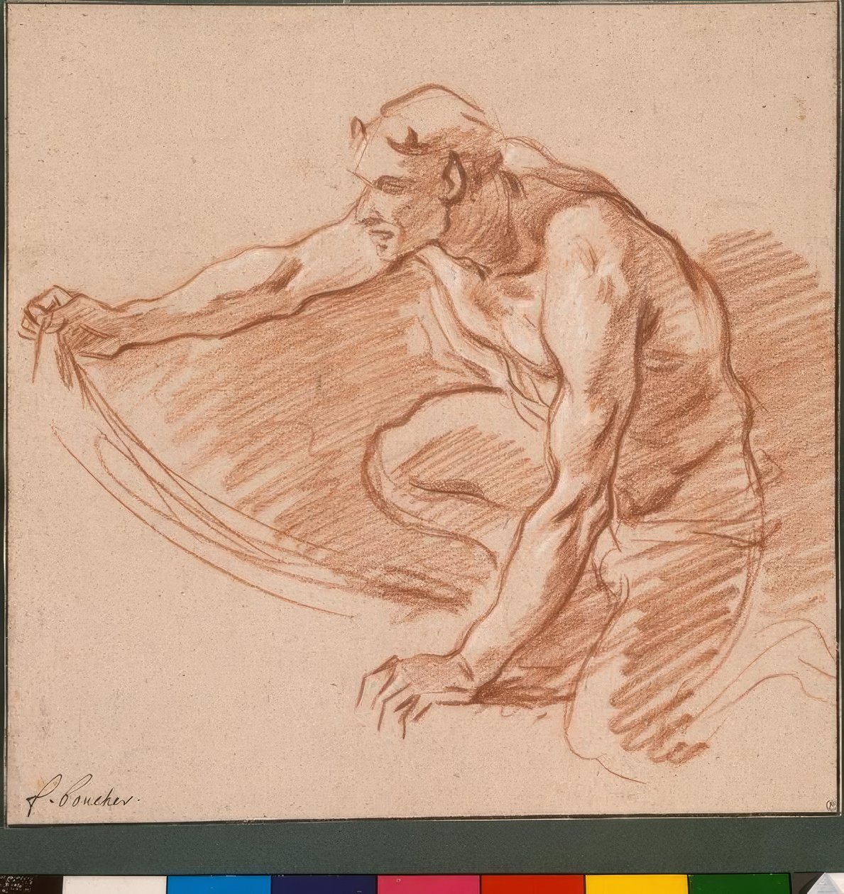 Bir perdelik tutan satir by François Boucher