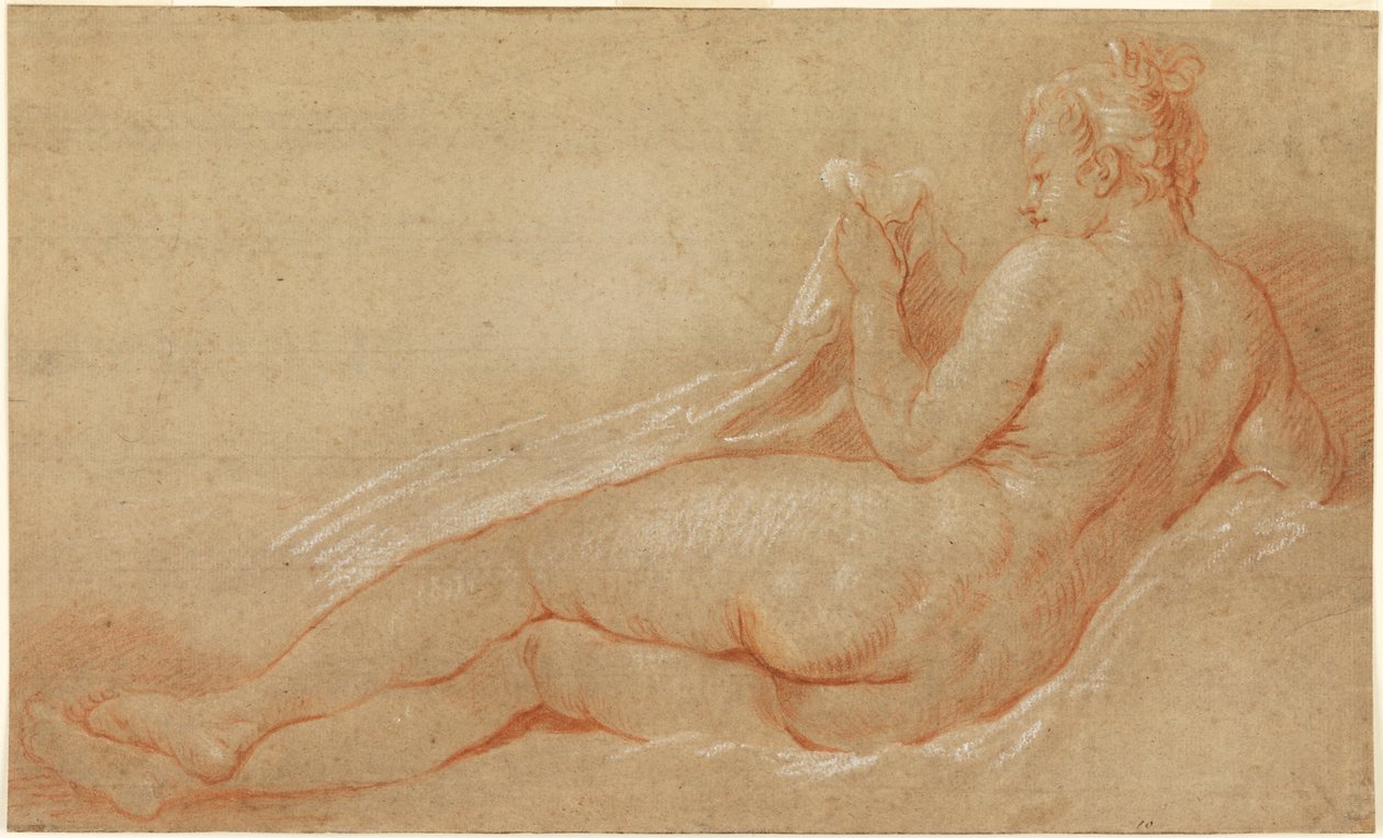 Çıplak Yatan Çalışma by François Boucher