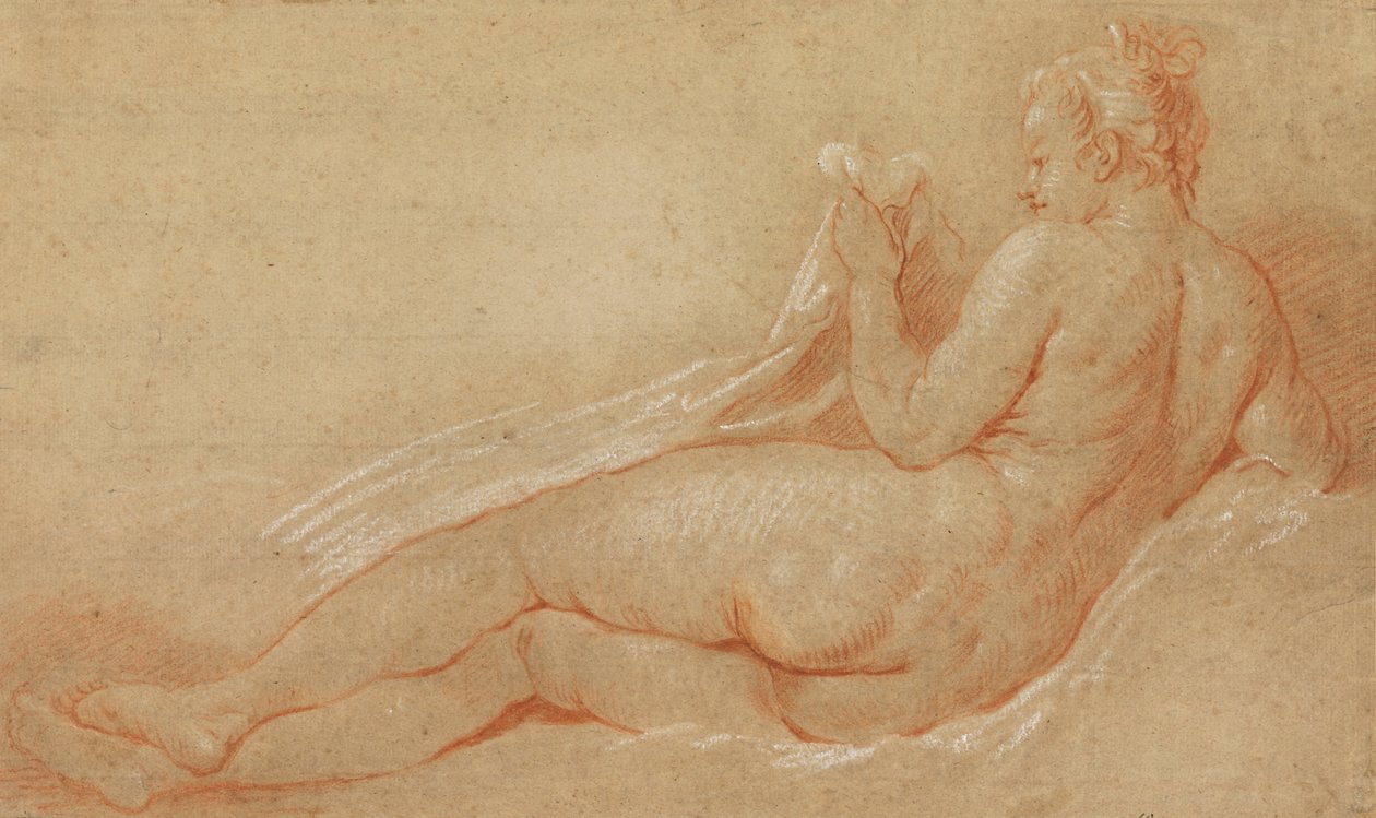 Çıplak Yatan Çalışma by François Boucher