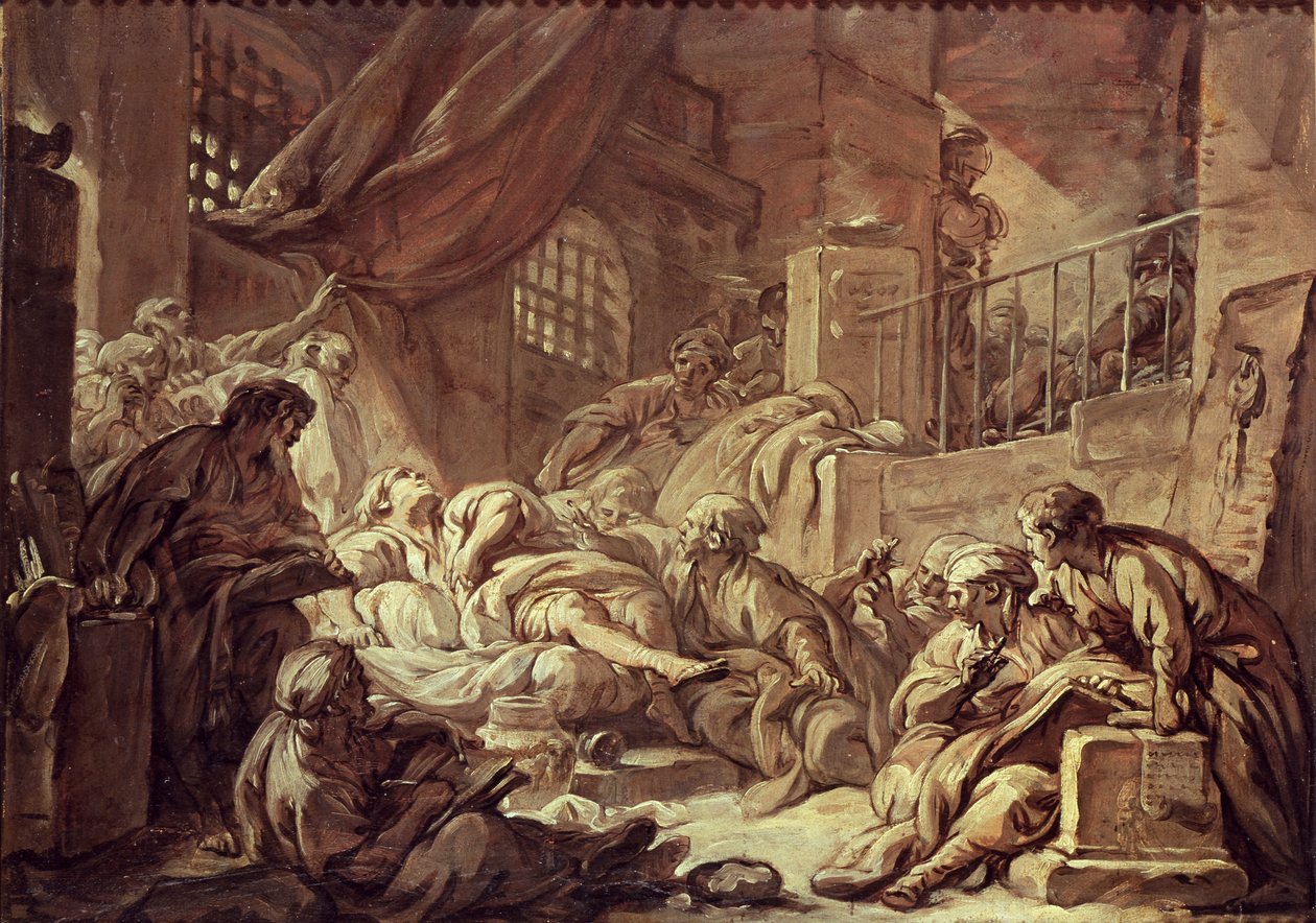 Hapishane Sahnesi Çalışması by François Boucher