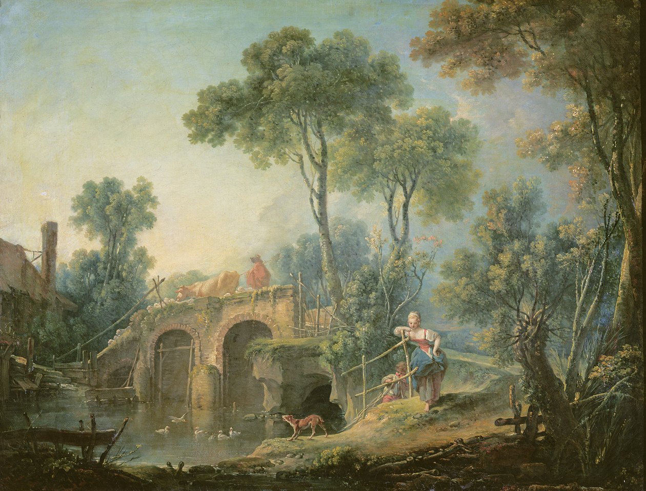 The Bridge, 1761  by François Boucher