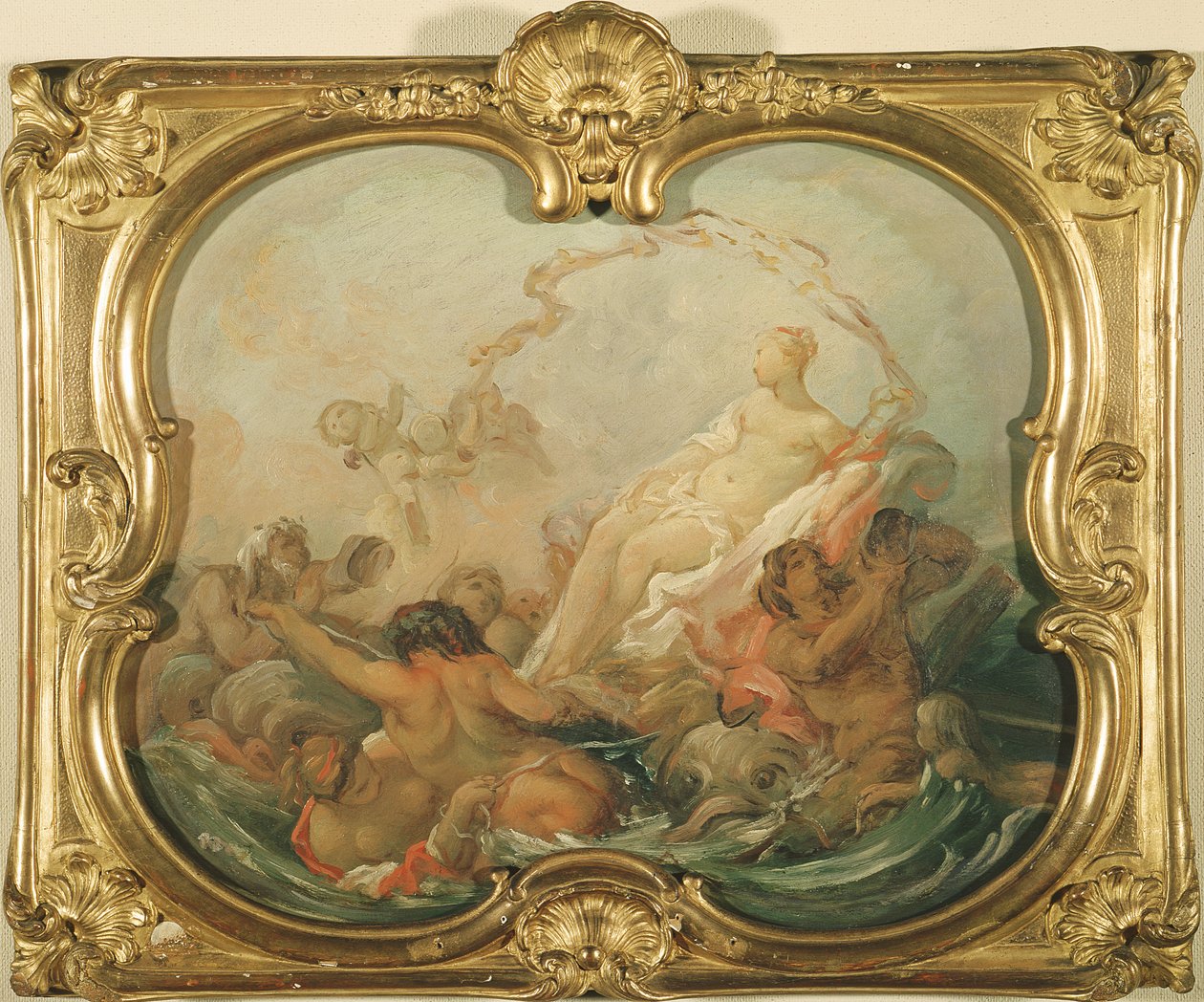 The Triumph of Venus, before 1758 (oil on card) by François Boucher