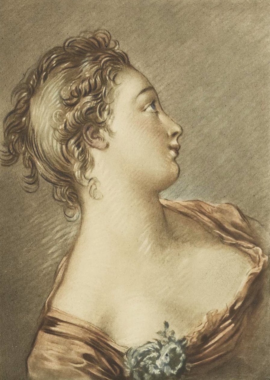 Bir kadının başı by François Boucher